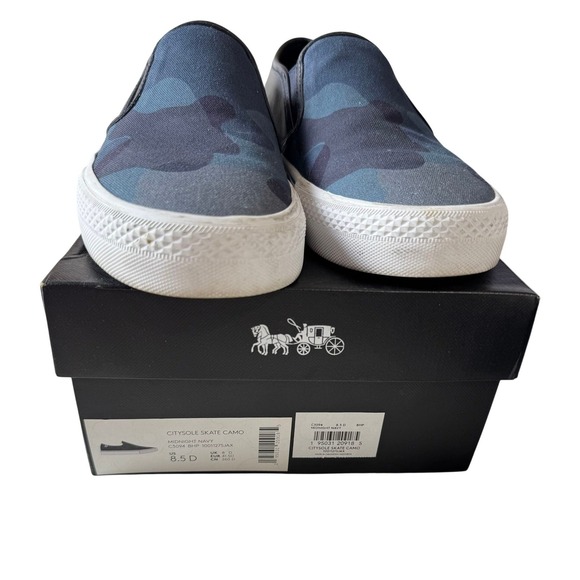 Coach Other - Coach Citysole Skate Camo Slip On Sneakers Shoes Mens Size 8.5 D Midnight Navy